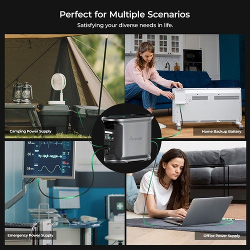 Ampace Andes 1500 Tragbares Kraftwerk, 1462Wh LiFePO4, 2400W Ampace Andes 1500 Tragbares Kraftwerk, 1462Wh LiFePO4, 2400W
